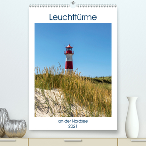 Leuchttürme an der Nordsee (Premium, hochwertiger DIN A2 Wandkalender 2021, Kunstdruck in Hochglanz) von Dreegmeyer,  Andrea