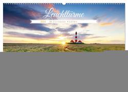 Leuchttürme – an Europas Küsten (Wandkalender 2024 DIN A2 quer), CALVENDO Monatskalender von Grellmann,  Tilo