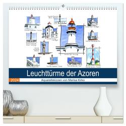 Leuchttürme der Azoren (hochwertiger Premium Wandkalender 2024 DIN A2 quer), Kunstdruck in Hochglanz von Kirko,  Marisa