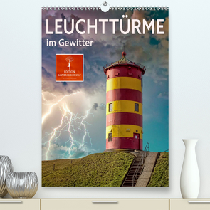 Leuchttürme im Gewitter (Premium, hochwertiger DIN A2 Wandkalender 2022, Kunstdruck in Hochglanz) von Roder,  Peter