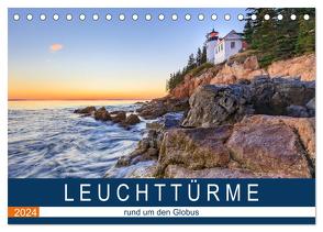 LEUCHTTÜRME – rund um den Globus (Tischkalender 2024 DIN A5 quer), CALVENDO Monatskalender von Büchler & Martin Büchler,  Christine