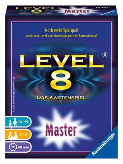 Ravensburger 20767 – Level 8 Master, Kartenspiel ab 10 Jahren, Gesellschaftsspiel für 2-6 Spieler, Familienspiel, Zahlenfolge, Master Version