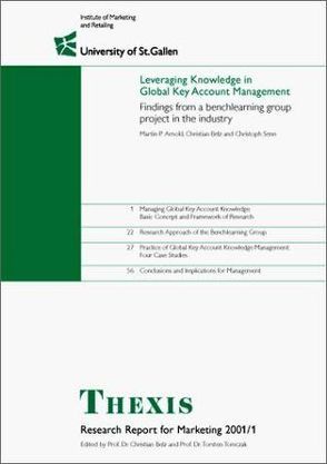 Leveraging Knowledge in Global Key Account Management von Arnold,  Martin P, Senn,  Christoph