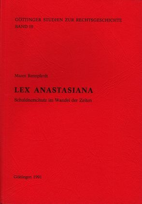 Lex Anastasiana von Behrends,  Okko, Rennpferdt,  Maren, Sellert,  Wolfgang