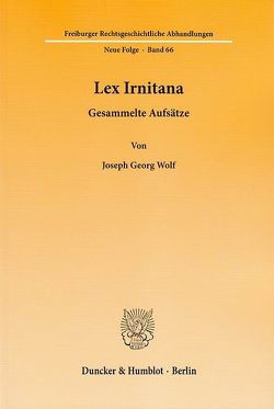 Lex Irnitana. von Wolf,  Joseph Georg