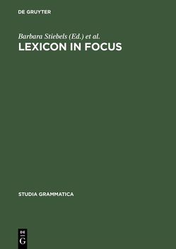 Lexicon in Focus von Stiebels,  Barbara, Wunderlich,  Dieter