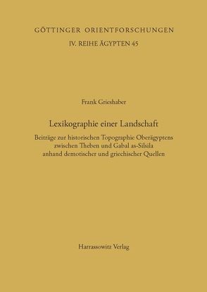Lexikographie einer Landschaft von Grieshaber,  Frank