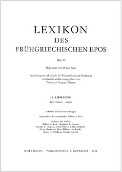 Lexikon des frühgriechischen Epos Lfg. 23 von Meier-Brügger,  Michael, Snell,  Bruno