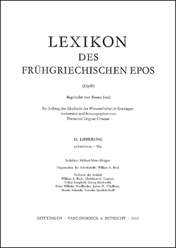 Lexikon des frühgriechischen Epos Lfg. 25 von Meier-Brügger,  Michael, Snell,  Bruno