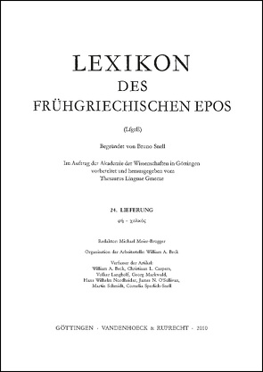 Lexikon des frühgriechischen Epos Lfg. 24 von Meier-Brügger,  Michael, Snell,  Bruno