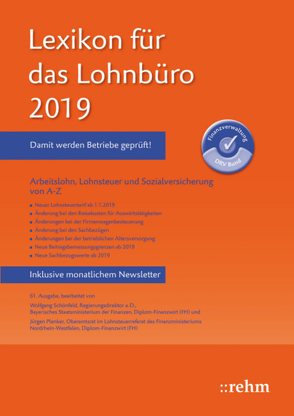Lexikon für das Lohnbüro 2019 (E-Book EPUB) von Plenker,  Jürgen, Schönfeld,  Wolfgang