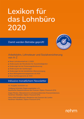 Lexikon für das Lohnbüro 2020 (E-Book EPUB) von Plenker,  Jürgen, Schaffhausen,  Heinz-Willi, Schönfeld,  Wolfgang
