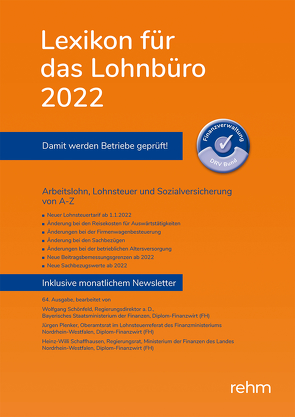 Lexikon für das Lohnbüro 2022 (E-Book EPUB) von Plenker,  Jürgen, Schaffhausen,  Heinz-Willi, Schönfeld,  Wolfgang