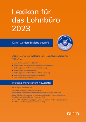 Lexikon für das Lohnbüro 2023 (E-Book PDF) von Plenker,  Jürgen, Schaffhausen,  Heinz-Willi, Schönfeld,  Wolfgang