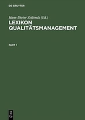 Lexikon Qualitätsmanagement von Zollondz,  Hans-Dieter