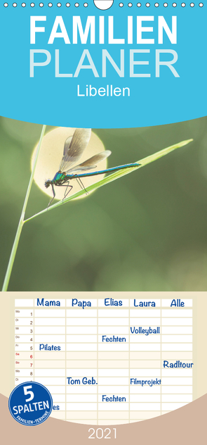 Libellen – Familienplaner hoch (Wandkalender 2021 , 21 cm x 45 cm, hoch) von Kulla,  Alexander
