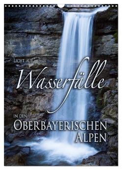 Licht auf Wasserfälle in den oberbayrischen Alpen (Wandkalender 2024 DIN A3 hoch), CALVENDO Monatskalender von Spörrer,  Stefan