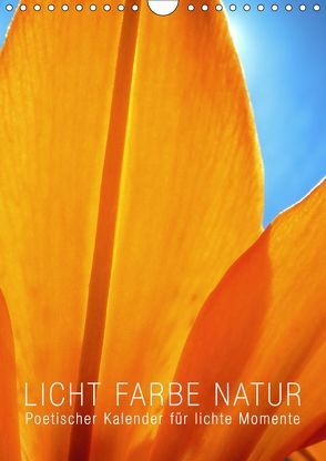 Licht Farbe Natur (Wandkalender 2019 DIN A4 hoch) von bilwissedition.com Layout: Babette Reek,  Bilder: