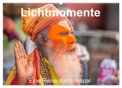 Lichtmomente – Eine Reise durch Nepal (Wandkalender 2024 DIN A2 quer), CALVENDO Monatskalender von Kraft,  Saskia