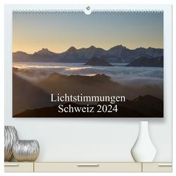 Lichtstimmungen Schweiz 2024 (hochwertiger Premium Wandkalender 2024 DIN A2 quer), Kunstdruck in Hochglanz von Wahli,  Thomas