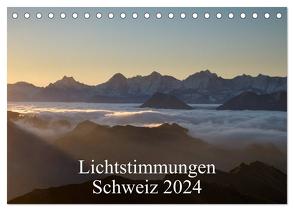 Lichtstimmungen Schweiz 2024 (Tischkalender 2024 DIN A5 quer), CALVENDO Monatskalender von Wahli,  Thomas