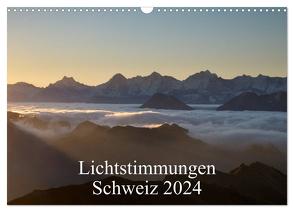 Lichtstimmungen Schweiz 2024 (Wandkalender 2024 DIN A3 quer), CALVENDO Monatskalender von Wahli,  Thomas