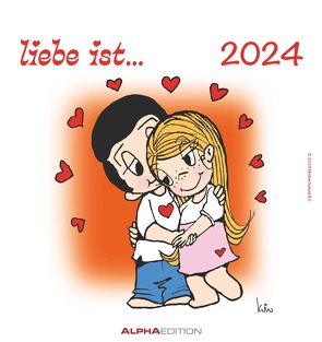 liebe ist… 2024 – Postkarten-Kalender – Kalender-mit-Postkarten – zum-raustrennen – 16×17