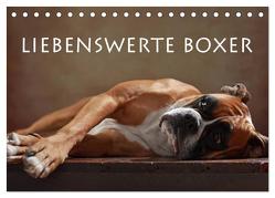 Liebenswerte Boxer (Tischkalender 2024 DIN A5 quer), CALVENDO Monatskalender von Behr,  Jana