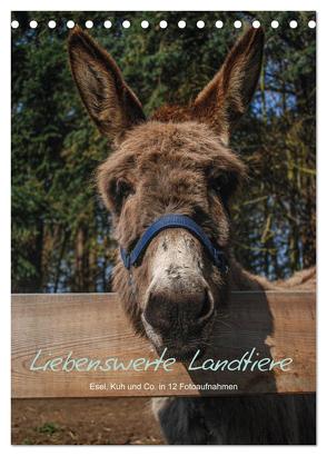 Liebenswerte Landtiere (Tischkalender 2024 DIN A5 hoch), CALVENDO Monatskalender von Wüstehube,  Jeanette