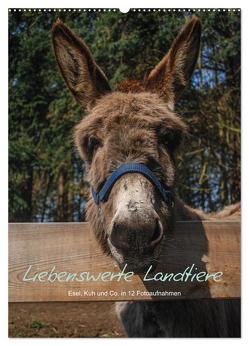 Liebenswerte Landtiere (Wandkalender 2024 DIN A2 hoch), CALVENDO Monatskalender von Wüstehube,  Jeanette