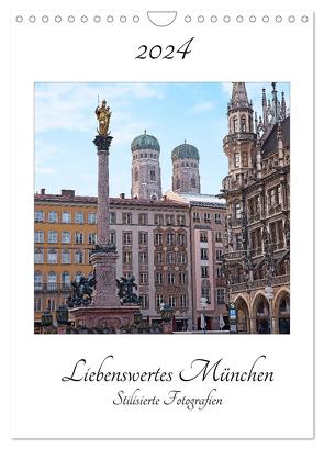 Liebenswertes München 2024 – Stilisierte Fotografien (Wandkalender 2024 DIN A4 hoch), CALVENDO Monatskalender von SusaZoom,  SusaZoom