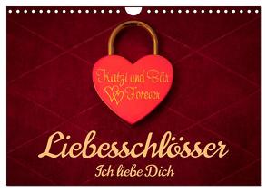 Liebesschlösser, Ich liebe Dich (Wandkalender 2024 DIN A4 quer), CALVENDO Monatskalender von Scherf,  Dietmar