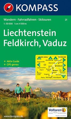 KOMPASS Wanderkarte Liechstenstein – Feldkirch – Vaduz von KOMPASS-Karten GmbH