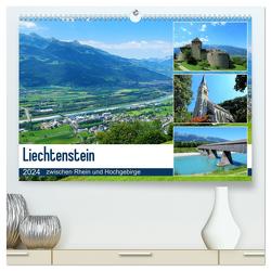 Liechtenstein – zwischen Rhein und Hochgebirge (hochwertiger Premium Wandkalender 2024 DIN A2 quer), Kunstdruck in Hochglanz von Gillner,  Martin