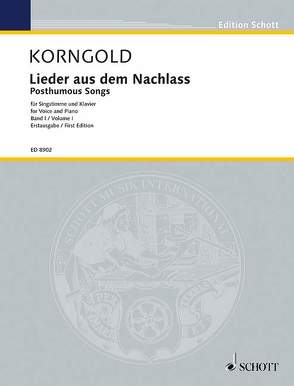 Lieder aus dem Nachlass von Korngold,  Erich Wolfgang