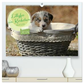 Lillyfee und ein Körbchen voller Glück (hochwertiger Premium Wandkalender 2024 DIN A2 quer), Kunstdruck in Hochglanz von Beatrice Müller,  Hundefotografie