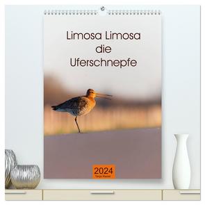 Limosa Limosa die Uferschnepfe (hochwertiger Premium Wandkalender 2024 DIN A2 hoch), Kunstdruck in Hochglanz von Riedel,  Tanja