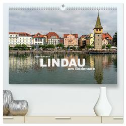 Lindau am Bodensee (hochwertiger Premium Wandkalender 2024 DIN A2 quer), Kunstdruck in Hochglanz von Schickert,  Peter