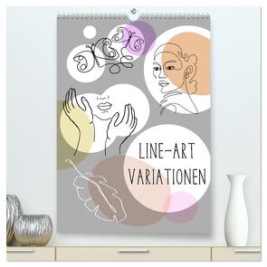 Line-Art Variationen (hochwertiger Premium Wandkalender 2024 DIN A2 hoch), Kunstdruck in Hochglanz von B-B Müller,  Christine