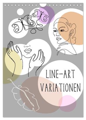 Line-Art Variationen (Wandkalender 2024 DIN A4 hoch), CALVENDO Monatskalender von B-B Müller,  Christine