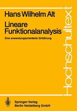 Lineare Funktionalanalysis von Alt,  Hans Wilhelm