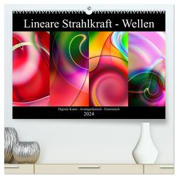 Lineare Strahlkraft – Wellen, Digitale Kunst (hochwertiger Premium Wandkalender 2024 DIN A2 quer), Kunstdruck in Hochglanz von ClaudiaG,  ClaudiaG