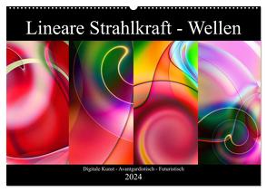 Lineare Strahlkraft – Wellen, Digitale Kunst (Wandkalender 2024 DIN A2 quer), CALVENDO Monatskalender von ClaudiaG,  ClaudiaG