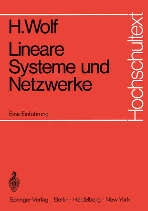 Lineare Systeme und Netzwerke von Wolf,  Helmuth