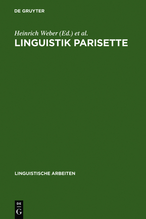 Linguistik Parisette von Weber,  Heinrich, Zuber,  Ryszard