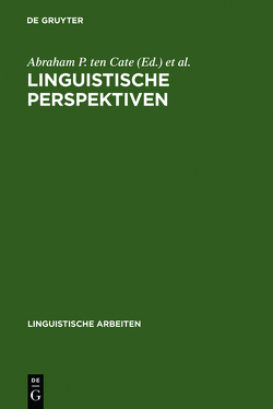 Linguistische Perspektiven von Cate,  Abraham P ten, Jordens,  Peter