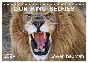 LION KING SELFIES Löwen hautnah (Tischkalender 2024 DIN A5 quer), CALVENDO Monatskalender von Fraatz,  Barbara