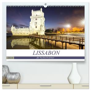 LISSABON für Nachtschwärmer (hochwertiger Premium Wandkalender 2024 DIN A2 quer), Kunstdruck in Hochglanz von boeTtchEr,  U