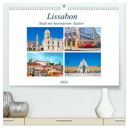 Lissabon – Stadt mit besonderem Zauber (hochwertiger Premium Wandkalender 2024 DIN A2 quer), Kunstdruck in Hochglanz von Schwarze,  Nina