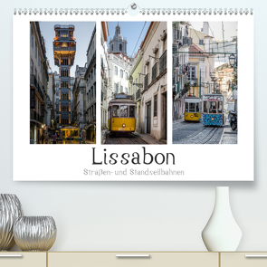 Lissabon – Straßen- & Standseilbahnen (Premium, hochwertiger DIN A2 Wandkalender 2021, Kunstdruck in Hochglanz) von Herm,  Olaf